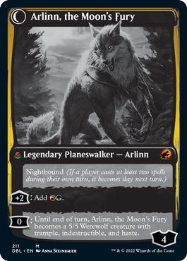 Arlinn, the Pack's Hope // Arlinn, the Moon's Fury [Innistrad: Double Feature] | Cards and Coasters CA