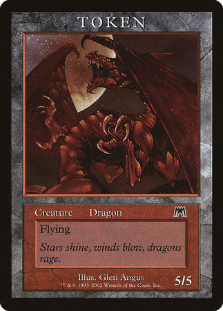 Dragon Token (Onslaught) [Magic Player Rewards 2002] | Cards and Coasters CA