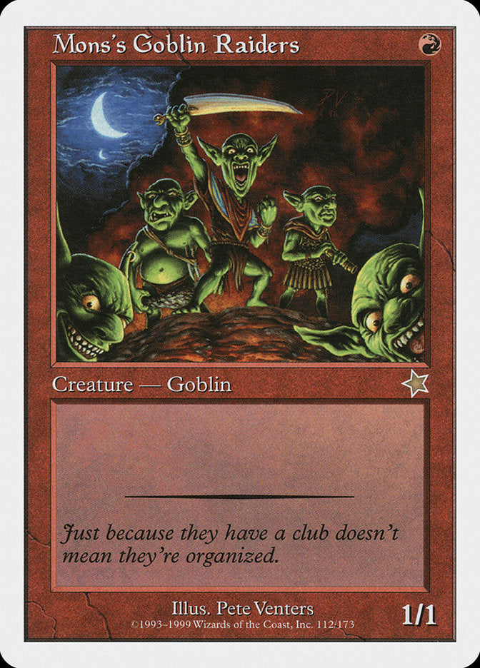 Mons's Goblin Raiders [Starter 1999] | Cards and Coasters CA