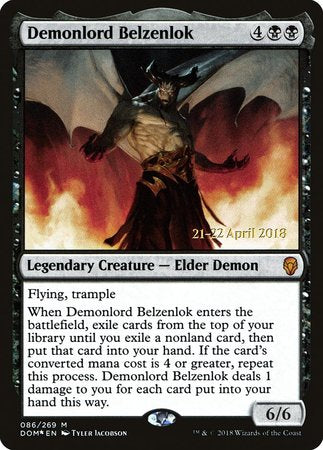 Demonlord Belzenlok [Dominaria Promos] | Cards and Coasters CA