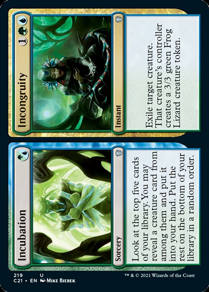Incubation // Incongruity [Commander 2021] | Cards and Coasters CA