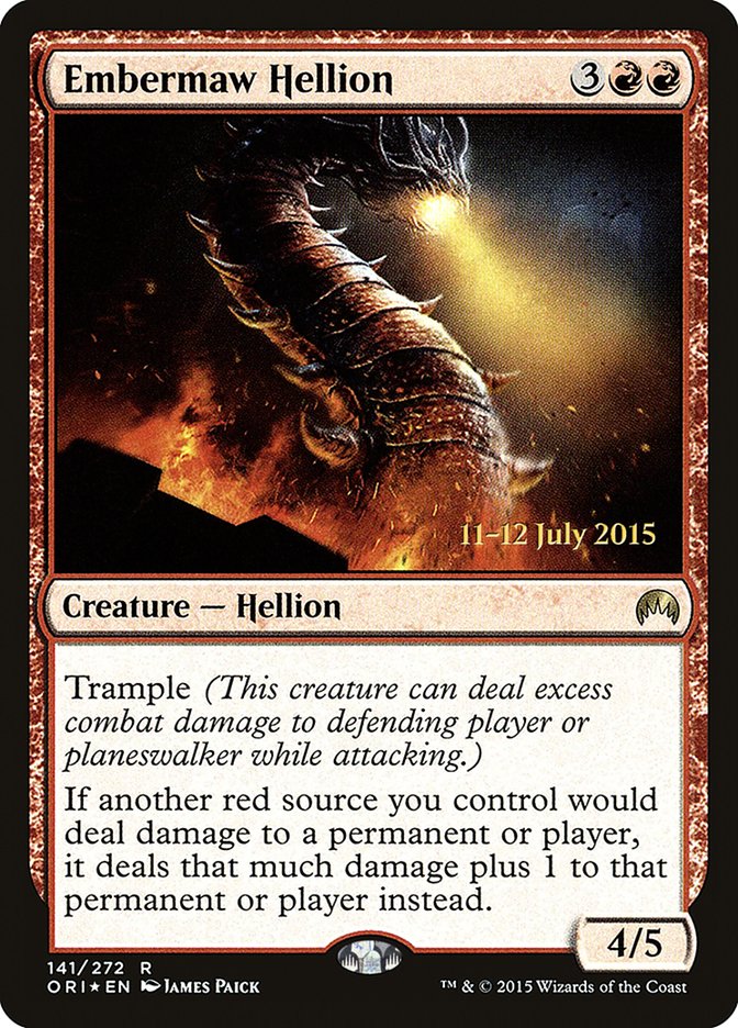 Embermaw Hellion [Magic Origins Prerelease Promos] | Cards and Coasters CA