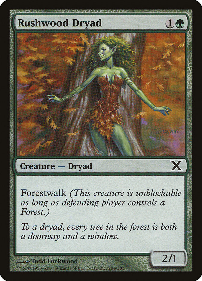 Rushwood Dryad [Tenth Edition] | Cards and Coasters CA