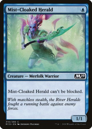 Mist-Cloaked Herald [Core Set 2019] | Cards and Coasters CA