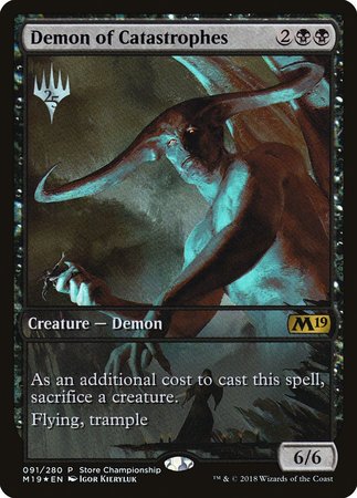 Demon of Catastrophes [Core Set 2019 Promos] | Cards and Coasters CA