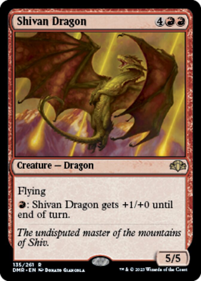 Shivan Dragon [Dominaria Remastered] | Cards and Coasters CA