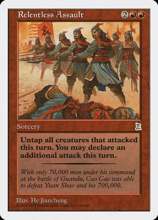Relentless Assault [Portal Three Kingdoms] | Cards and Coasters CA