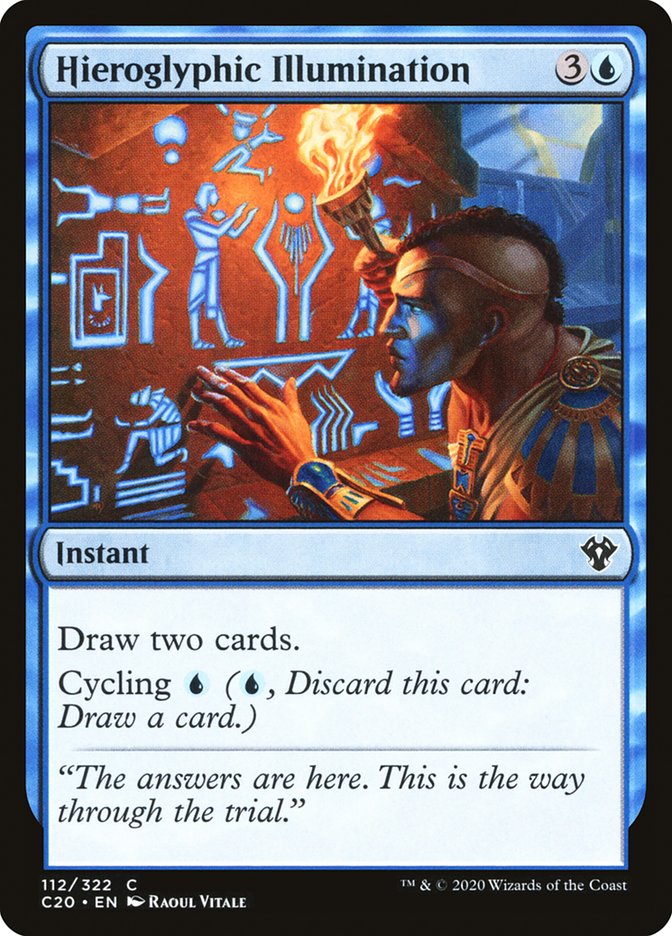 Hieroglyphic Illumination [Commander 2020] | Cards and Coasters CA