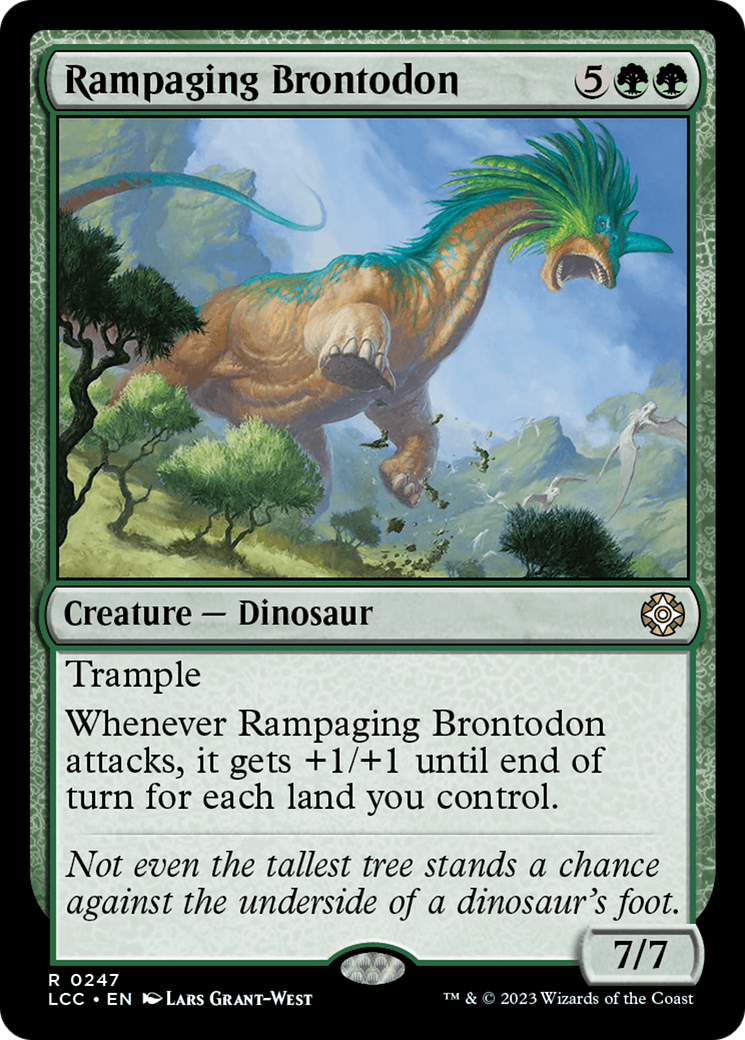 Rampaging Brontodon [The Lost Caverns of Ixalan Commander] | Cards and Coasters CA