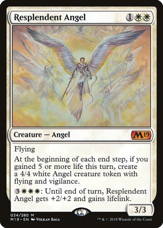 Resplendent Angel [Core Set 2019] | Cards and Coasters CA