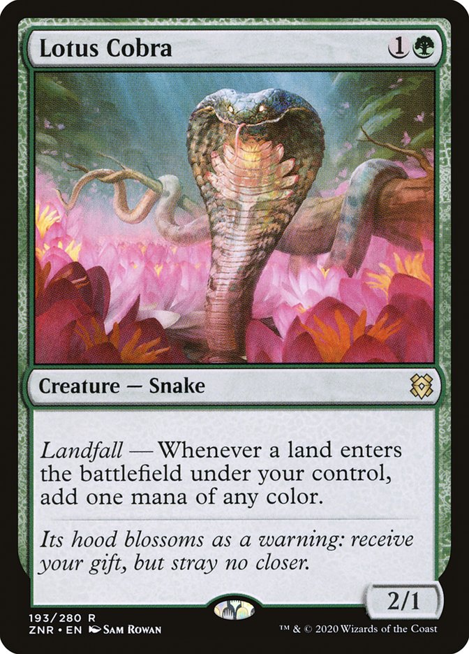 Lotus Cobra [Zendikar Rising] | Cards and Coasters CA
