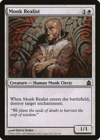 Monk Realist [Commander 2011] | Cards and Coasters CA