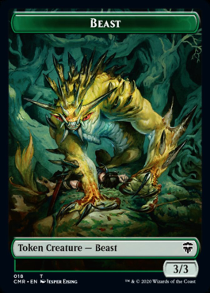 Beast (18) // Beast Token (19) [Commander Legends Tokens] | Cards and Coasters CA