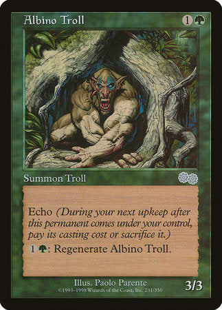 Albino Troll [Urza's Saga] | Cards and Coasters CA