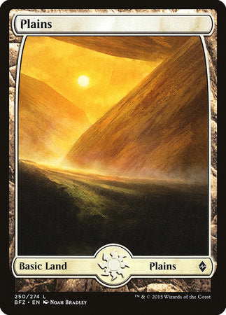 Plains (250) - Full Art [Battle for Zendikar] | Cards and Coasters CA