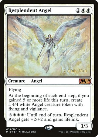 Resplendent Angel [Core Set 2019 Promos] | Cards and Coasters CA