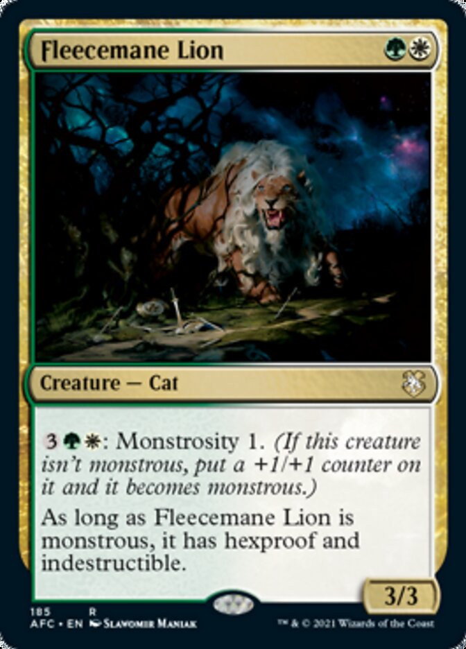 Fleecemane Lion [Dungeons & Dragons: Adventures in the Forgotten Realms Commander] | Cards and Coasters CA