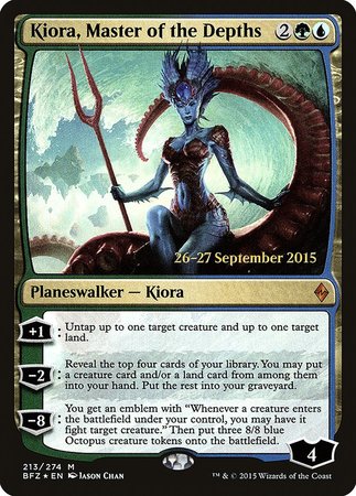 Kiora, Master of the Depths [Battle for Zendikar Promos] | Cards and Coasters CA