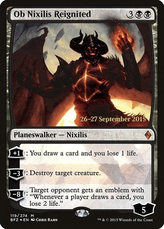 Ob Nixilis Reignited [Battle for Zendikar Promos] | Cards and Coasters CA