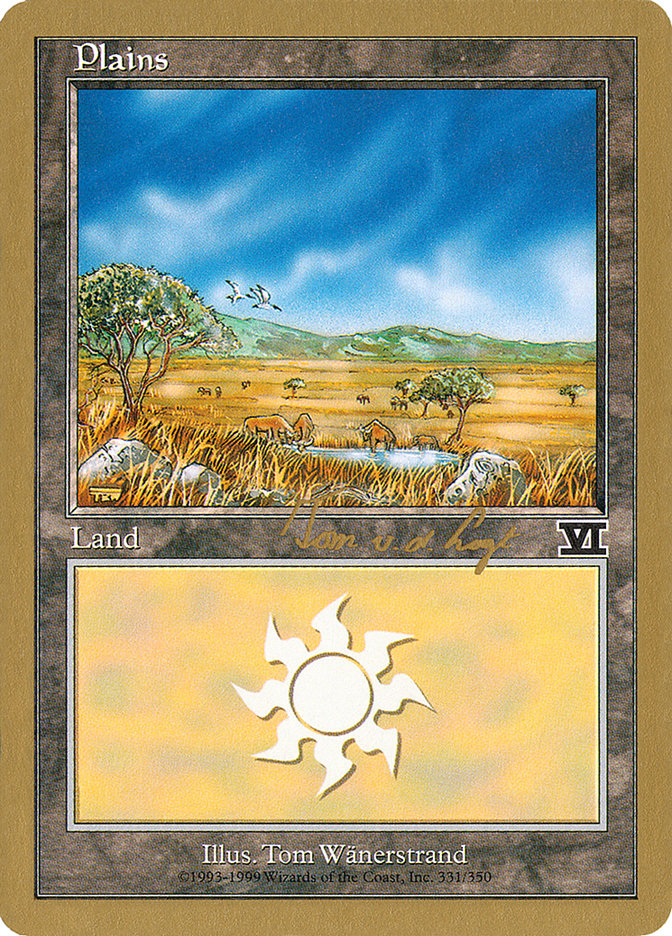 Plains (tvdl331) (Tom van de Logt) [World Championship Decks 2000] | Cards and Coasters CA