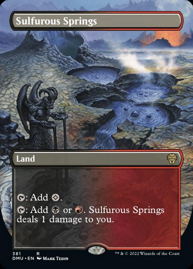 Sulfurous Springs (Borderless Alternate Art) [Dominaria United] | Cards and Coasters CA