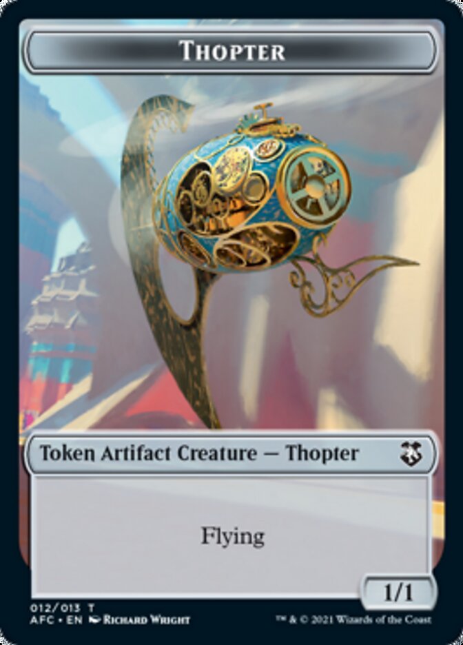 Thopter // Treasure Double-sided Token [Dungeons & Dragons: Adventures in the Forgotten Realms Commander Tokens] | Cards and Coasters CA