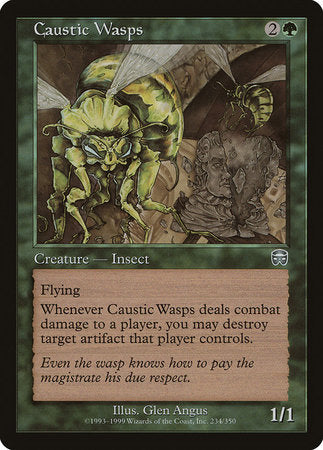 Caustic Wasps [Mercadian Masques] | Cards and Coasters CA