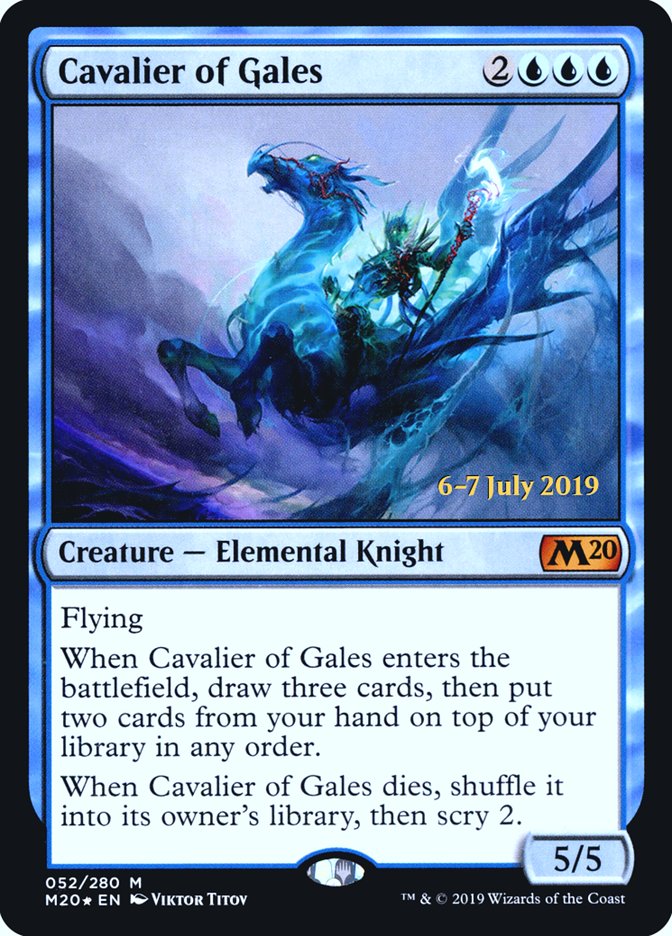 Cavalier of Gales  [Core Set 2020 Prerelease Promos] | Cards and Coasters CA