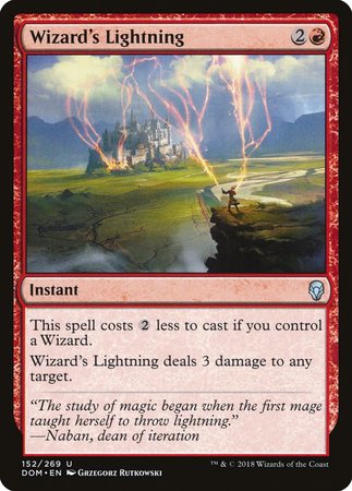 Wizard's Lightning [Dominaria] | Cards and Coasters CA