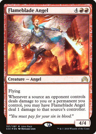 Flameblade Angel [Shadows over Innistrad Promos] | Cards and Coasters CA