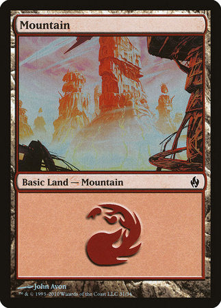 Mountain (31) [Premium Deck Series: Fire and Lightning] | Cards and Coasters CA