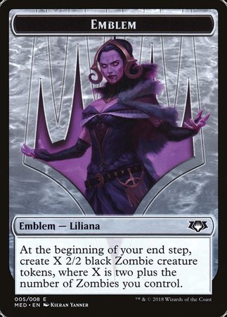 Emblem - Liliana, the Last Hope [Mythic Edition Tokens] | Cards and Coasters CA