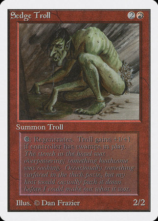 Sedge Troll [Unlimited Edition] | Cards and Coasters CA