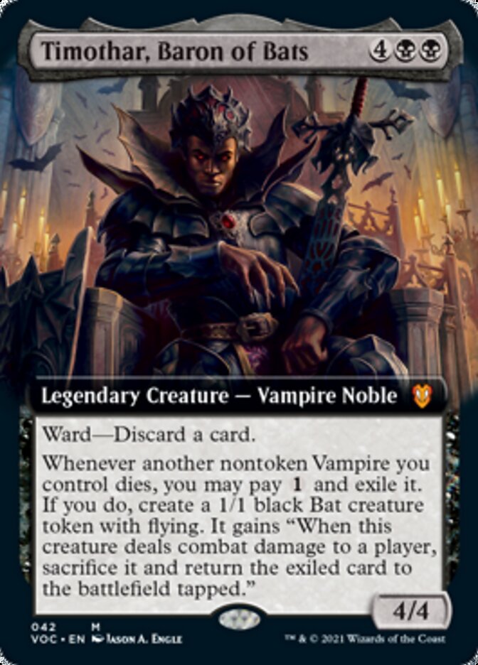 Timothar, Baron of Bats (Extended) [Innistrad: Crimson Vow Commander] | Cards and Coasters CA