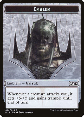 Emblem - Garruk, Apex Predator [Magic 2015 Tokens] | Cards and Coasters CA