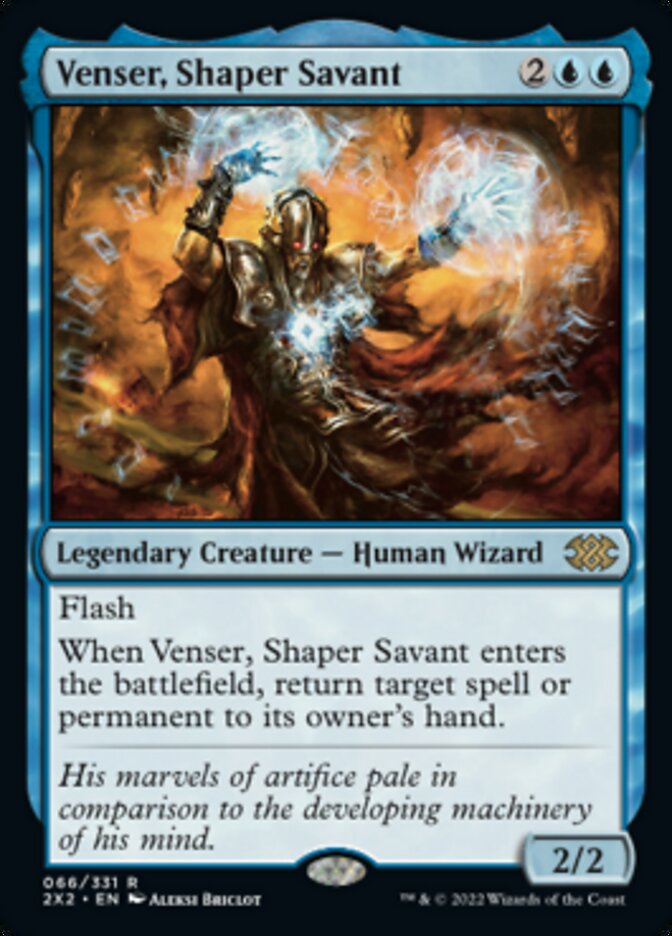 Venser, Shaper Savant [Double Masters 2022] | Cards and Coasters CA