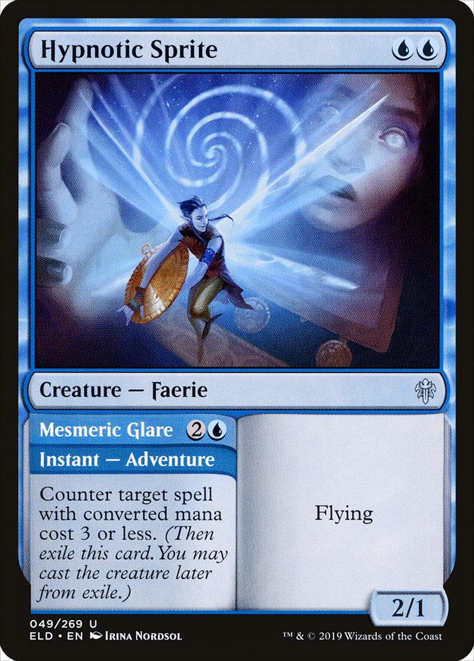 Hypnotic Sprite // Mesmeric Glare [Throne of Eldraine] | Cards and Coasters CA