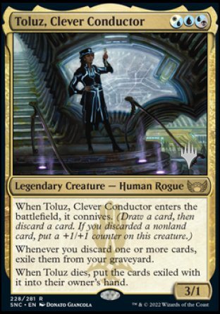 Toluz, Clever Conductor (Promo Pack) [Streets of New Capenna Promos] | Cards and Coasters CA