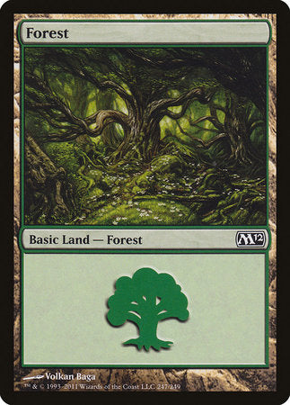 Forest (247) [Magic 2012] | Cards and Coasters CA