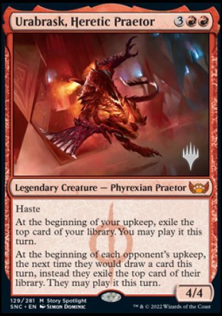 Urabrask, Heretic Praetor (Promo Pack) [Streets of New Capenna Promos] | Cards and Coasters CA