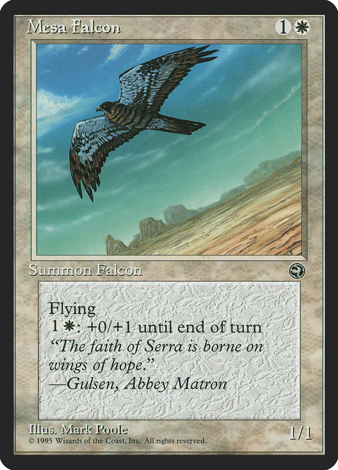 Mesa Falcon (Gulsen Flavor Text) [Homelands] | Cards and Coasters CA