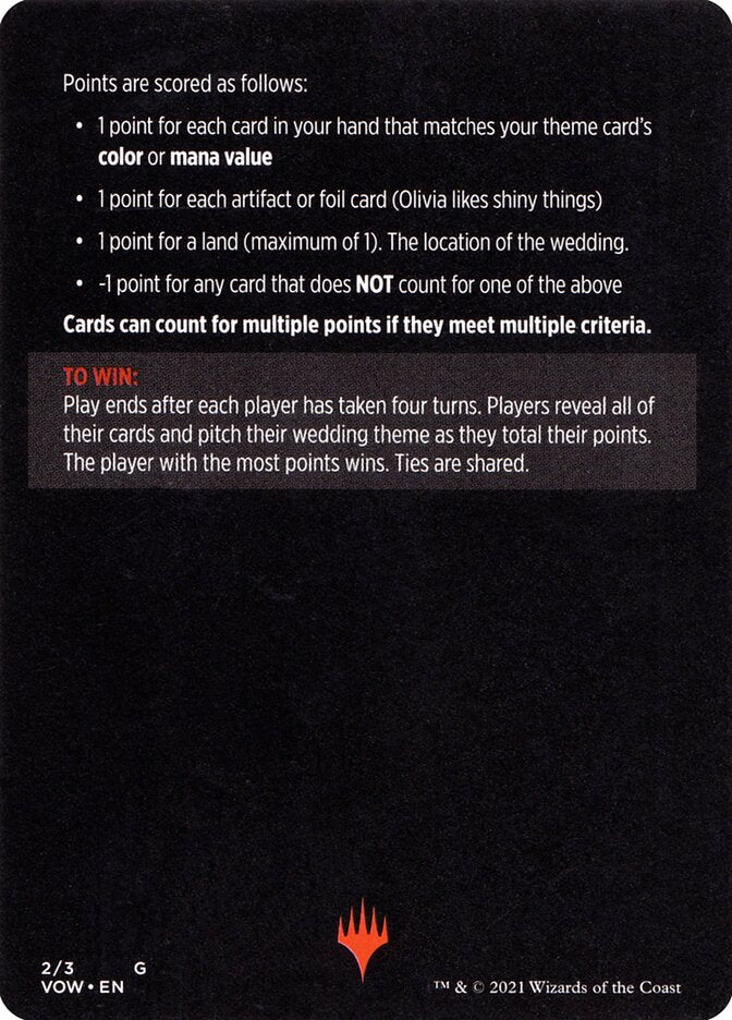 Vampire Wedding Planner (Magic Minigame) [Innistrad: Crimson Vow Minigame] | Cards and Coasters CA