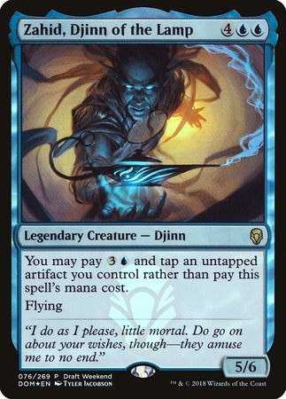 Zahid, Djinn of the Lamp (Draft Weekend) [Dominaria Promos] | Cards and Coasters CA