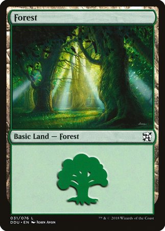 Forest (31) [Duel Decks: Elves vs. Inventors] | Cards and Coasters CA