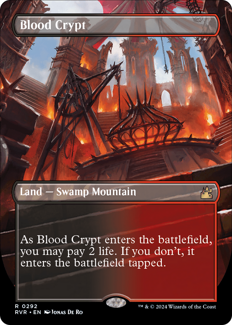 Blood Crypt (Borderless) [Ravnica Remastered] | Cards and Coasters CA