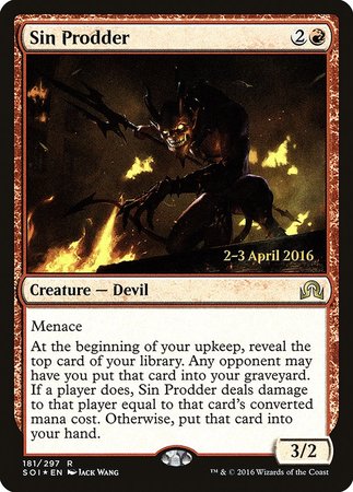 Sin Prodder [Shadows over Innistrad Promos] | Cards and Coasters CA