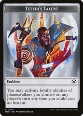 Elemental (02) // Teferi's Talent Emblem Double-Sided Token [March of the Machine Commander Tokens] | Cards and Coasters CA