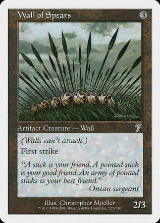 Wall of Spears [Seventh Edition] | Cards and Coasters CA