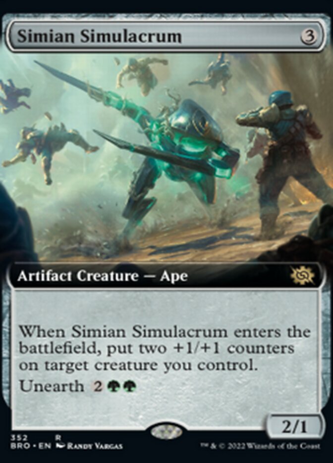 Simian Simulacrum (Extended Art) [The Brothers' War] | Cards and Coasters CA