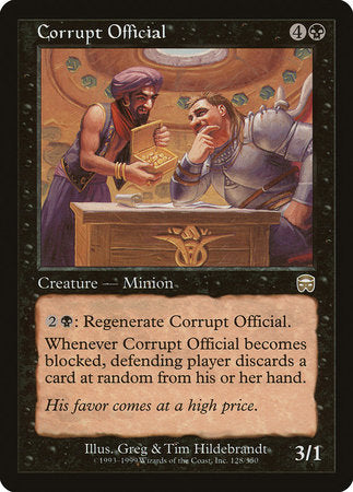 Corrupt Official [Mercadian Masques] | Cards and Coasters CA